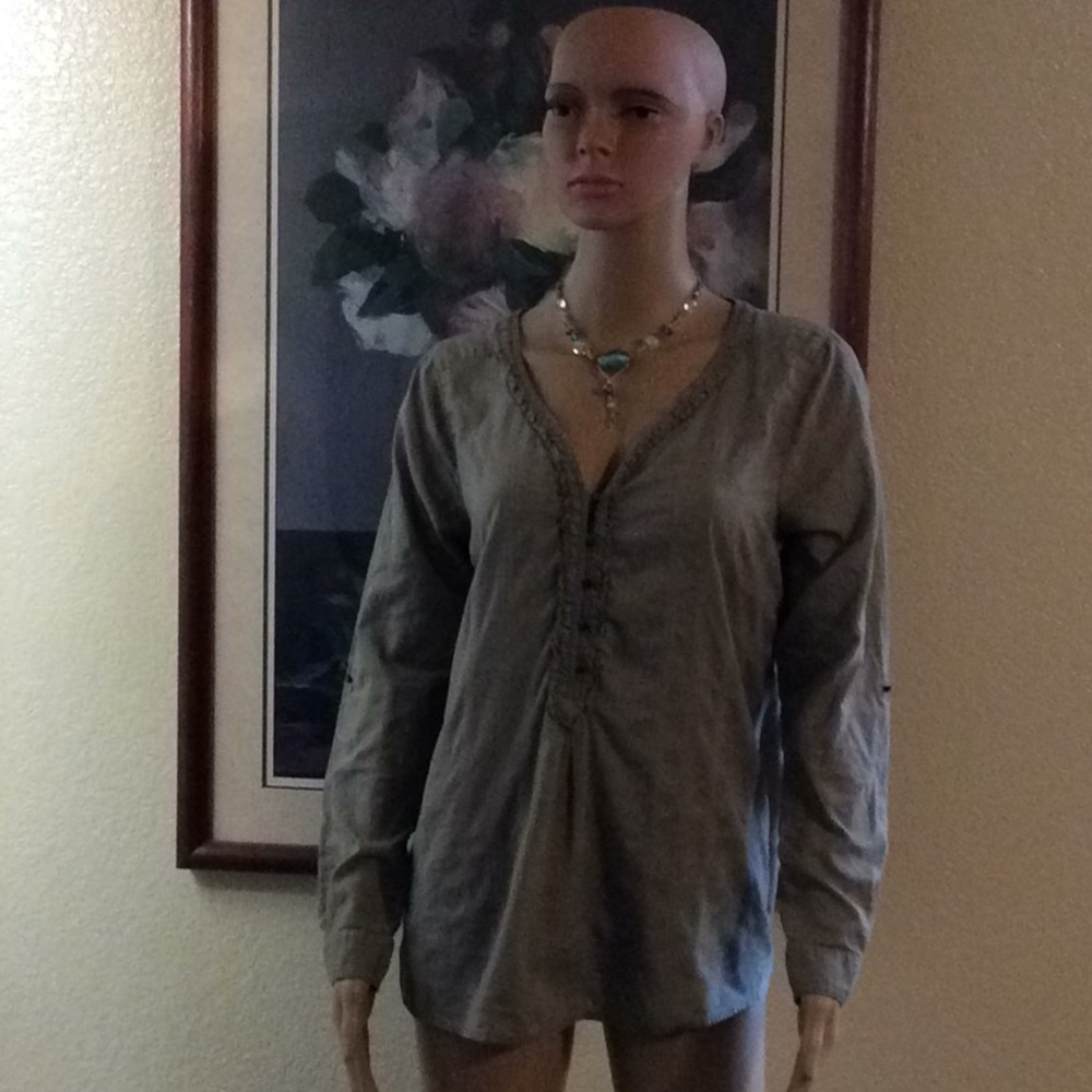 Eddie Bauer Ladies Boho Top Sz L